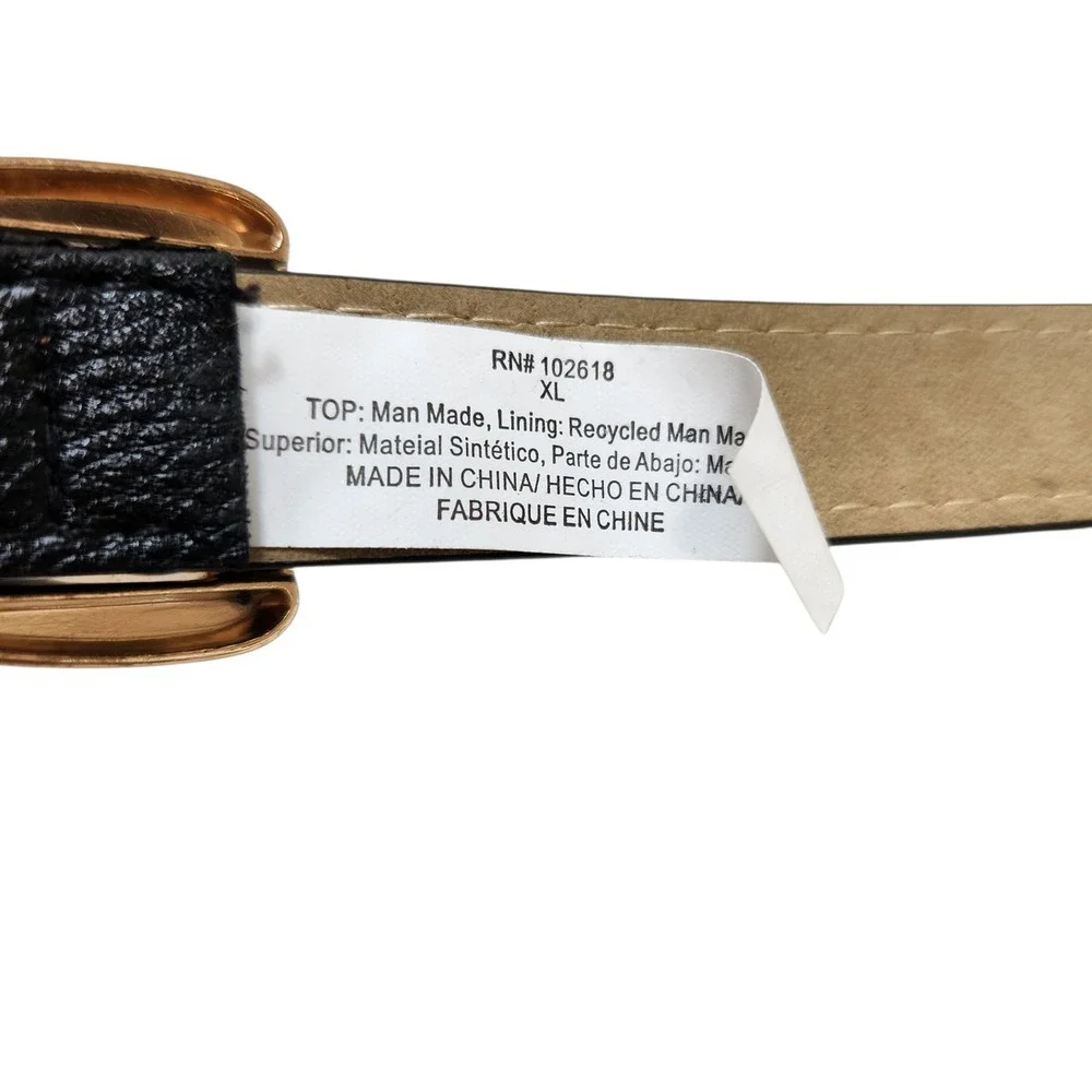 New With Tags Steve Madden Size XL Women's Belts Black W/ Rhinestones And Beige